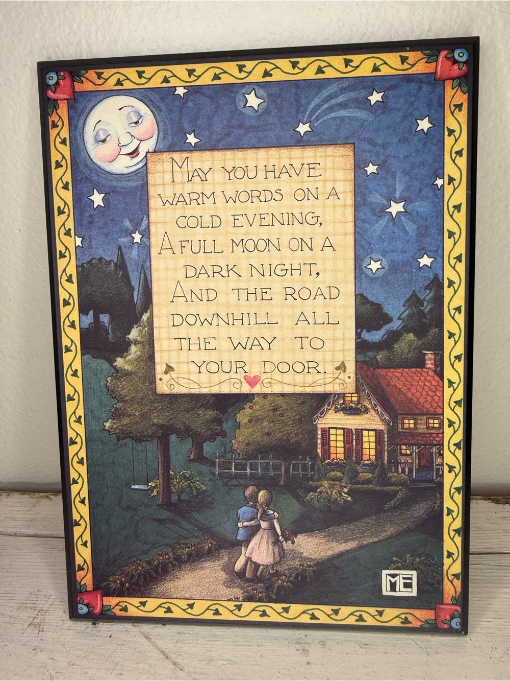 Mary Engelbreit ME110 Warm Words Wall Plaque Colorplak Hanging Sign